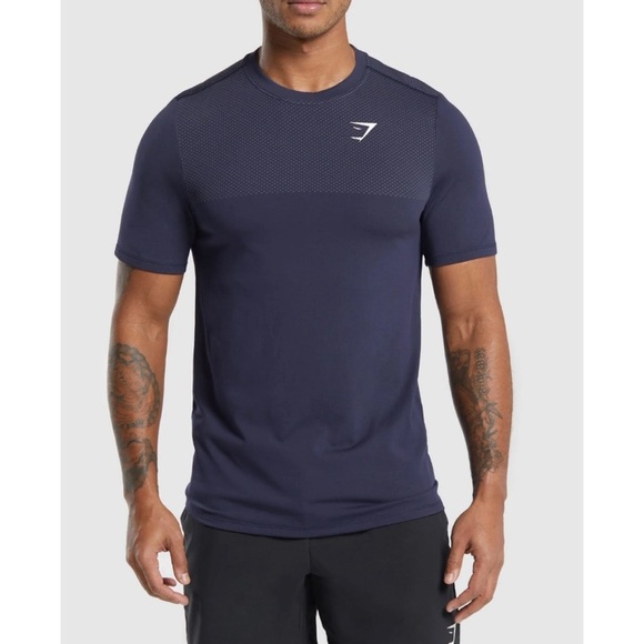 💎 Gymshark Vital Seamless Short Sleeve Tee Navy - Picture 1 of 11